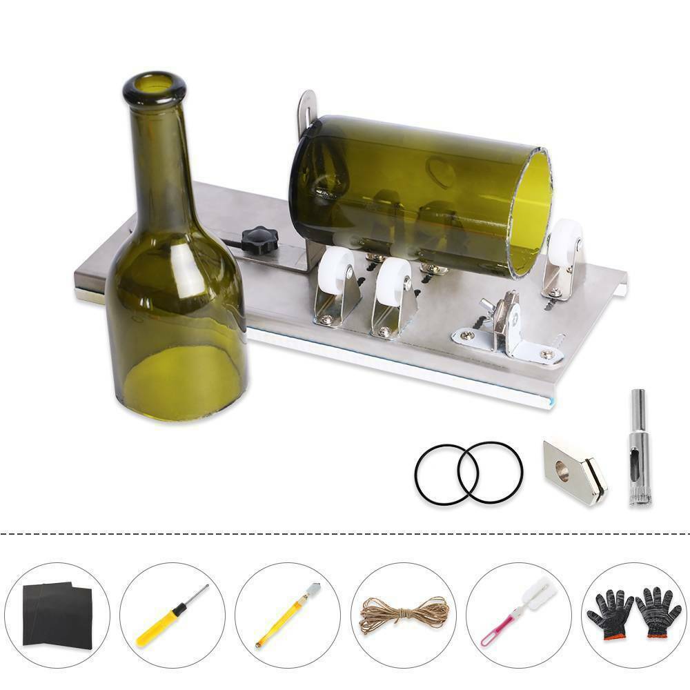 11.22” Glass Bottle Cutter Machine Recycles Wine Bottles Separate Metal Tool Kit