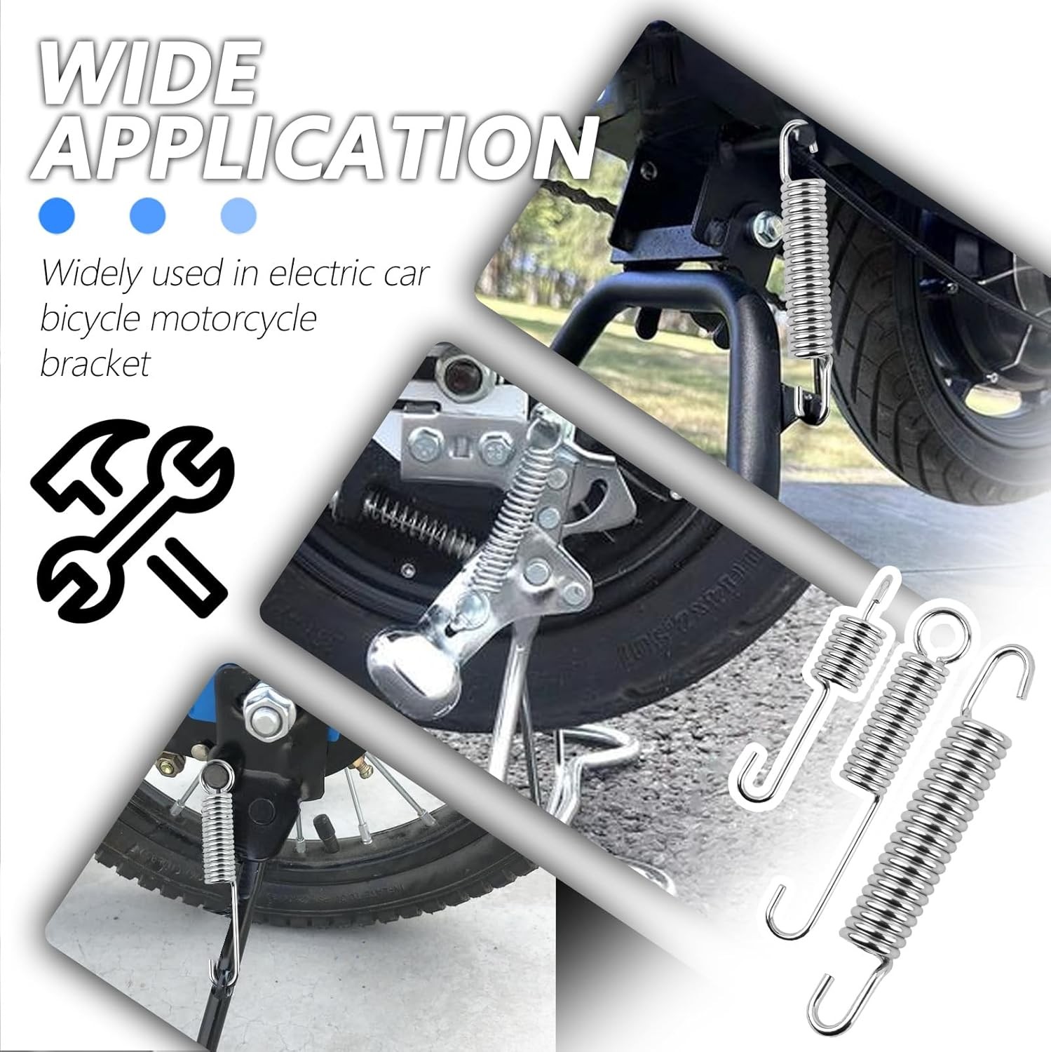6PCS Kickstand Springs, Antirust Stand Side Spring Replacement for Enhanced Stab