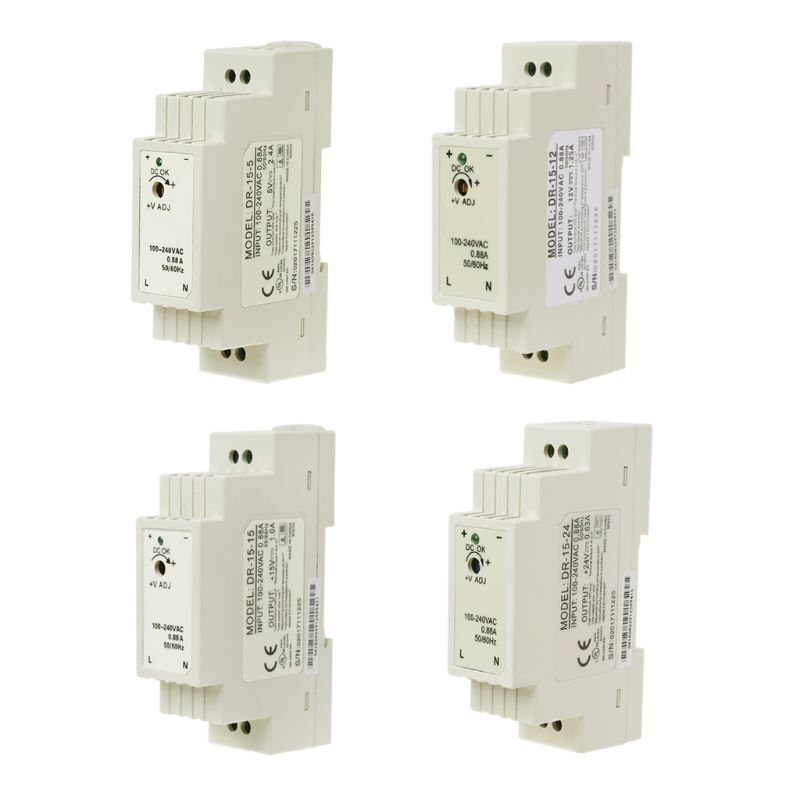 DR-15W Industrial DIN Switching Power Supply 5V 12V 15V 24V