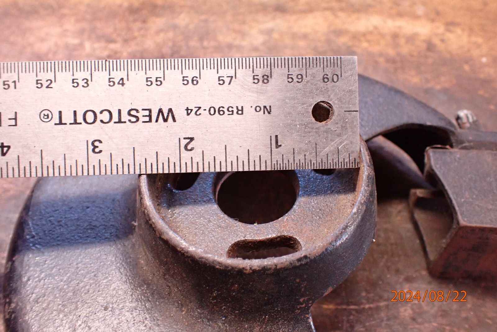 VINTAGE SEARS BENCH GRINDER WHEEL GUARD COVER W/ TOOL REST