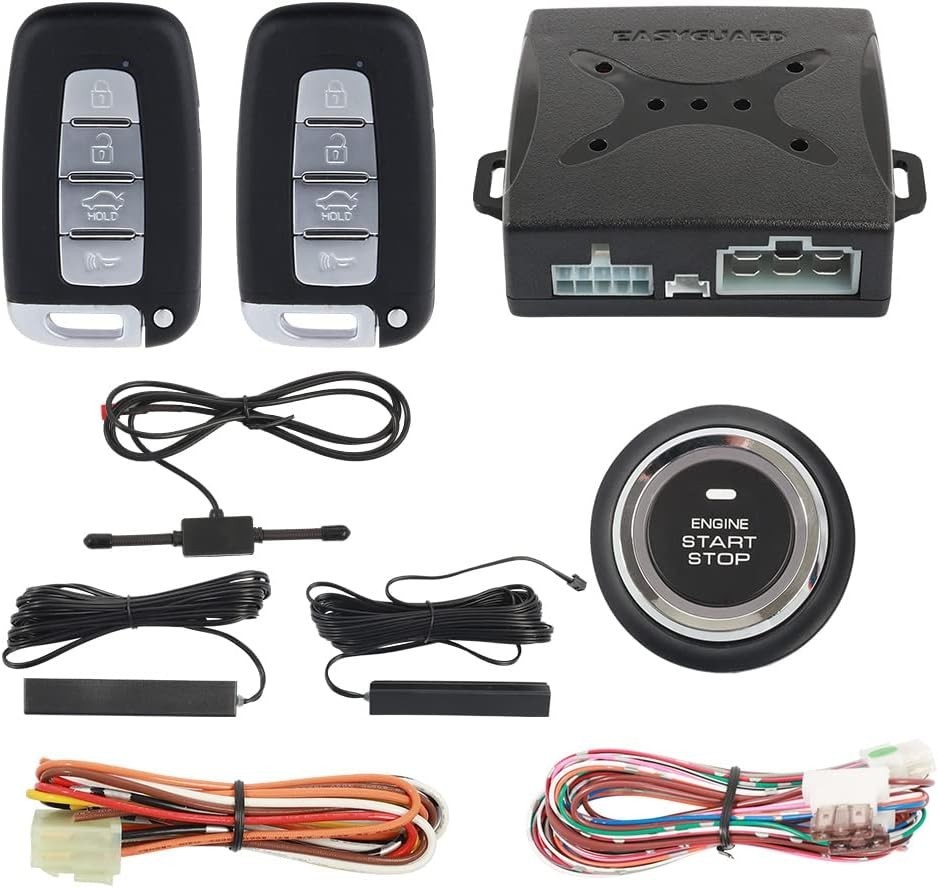Push Button Start & Passive Keyless Entry Alarm System - Smart Car Protection