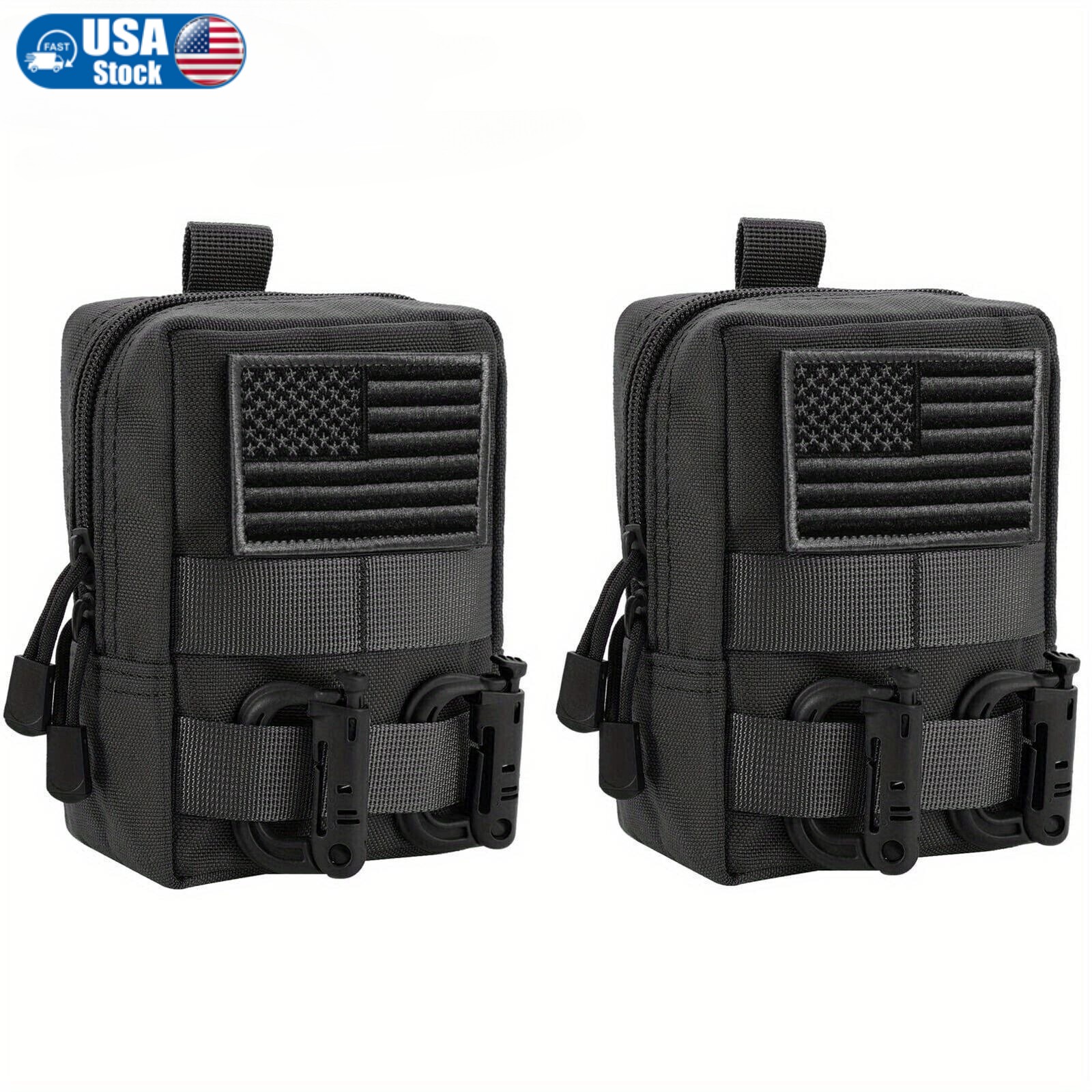 2 Pack Tactical MOLLE Pouches for Outdoor Sports