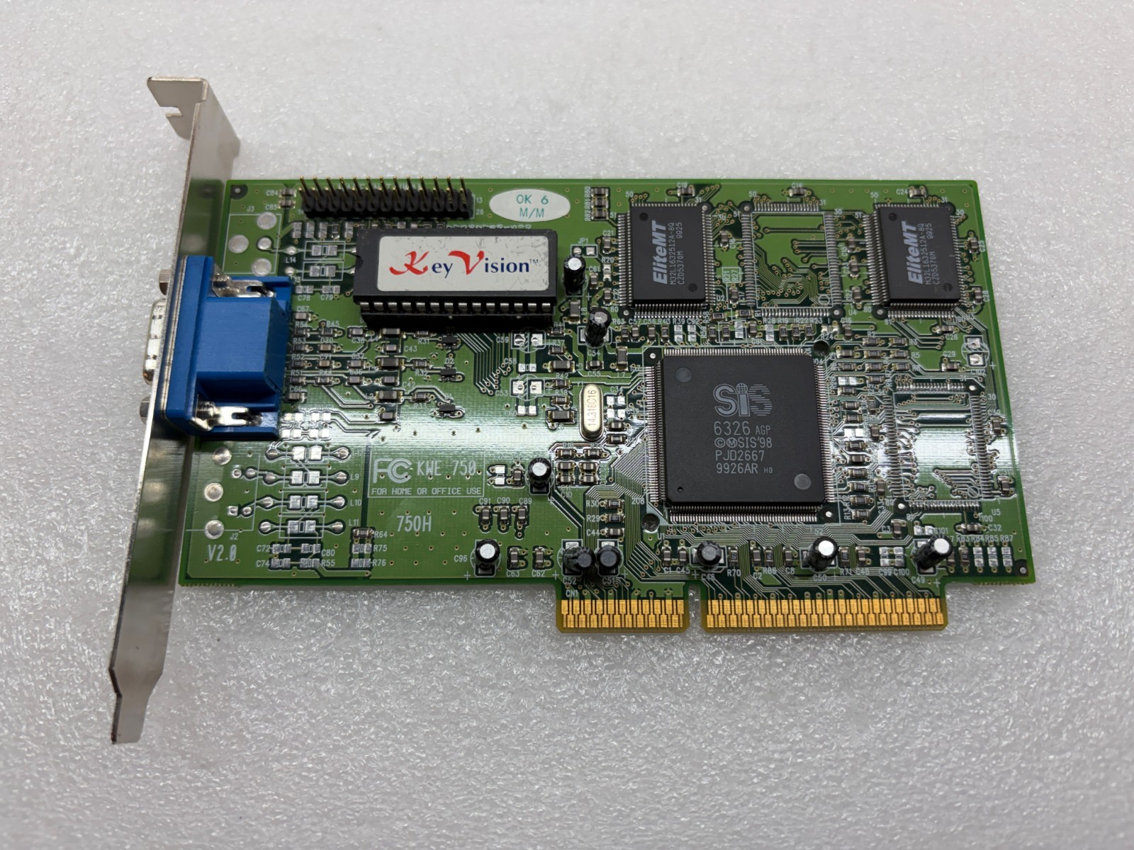 Key Vision KWE 750 SiS 6326 Vintage AGP VGA Video Card Free Shipping