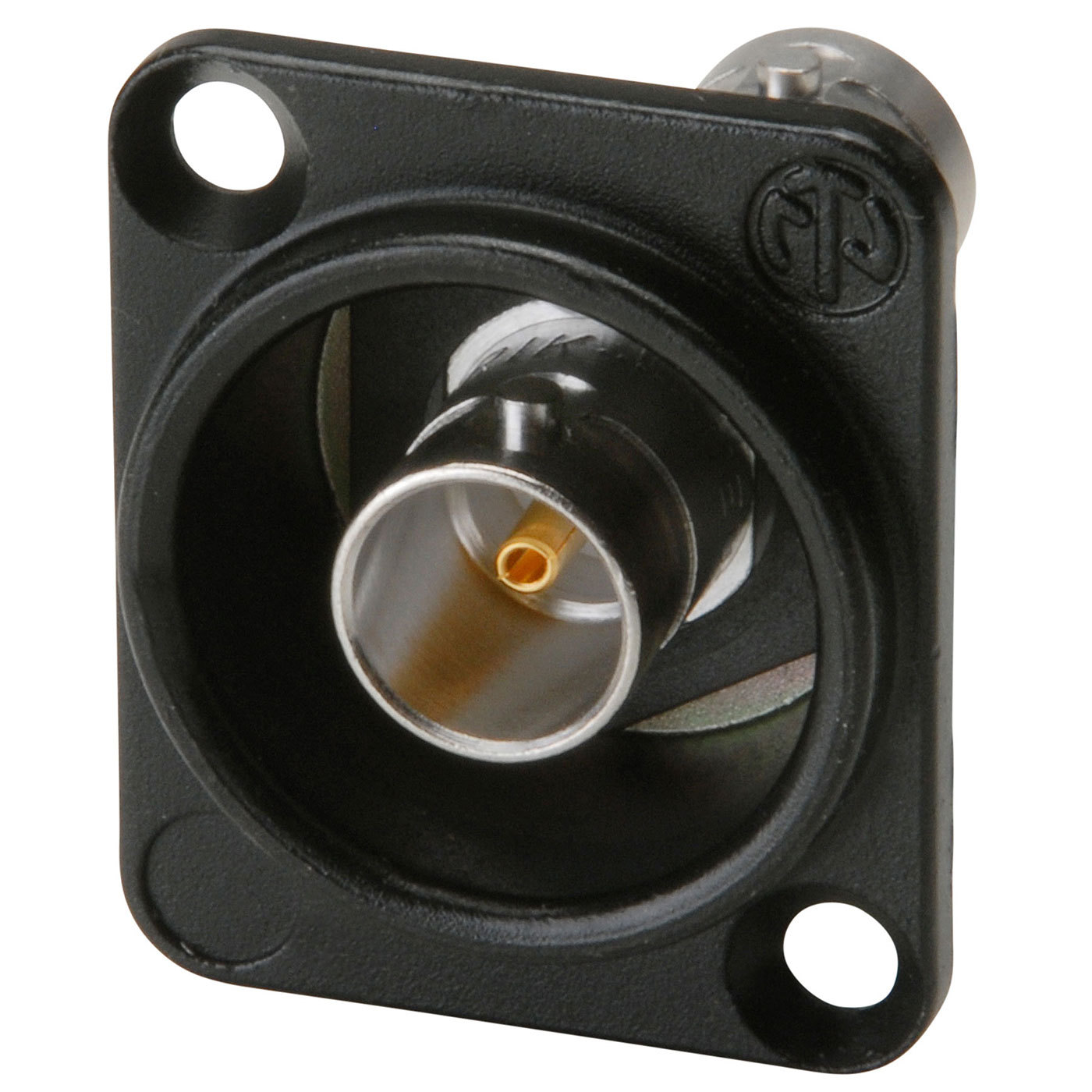 Neutrik NBB75DFIB BNC "D" Feed-Through Isolated Black