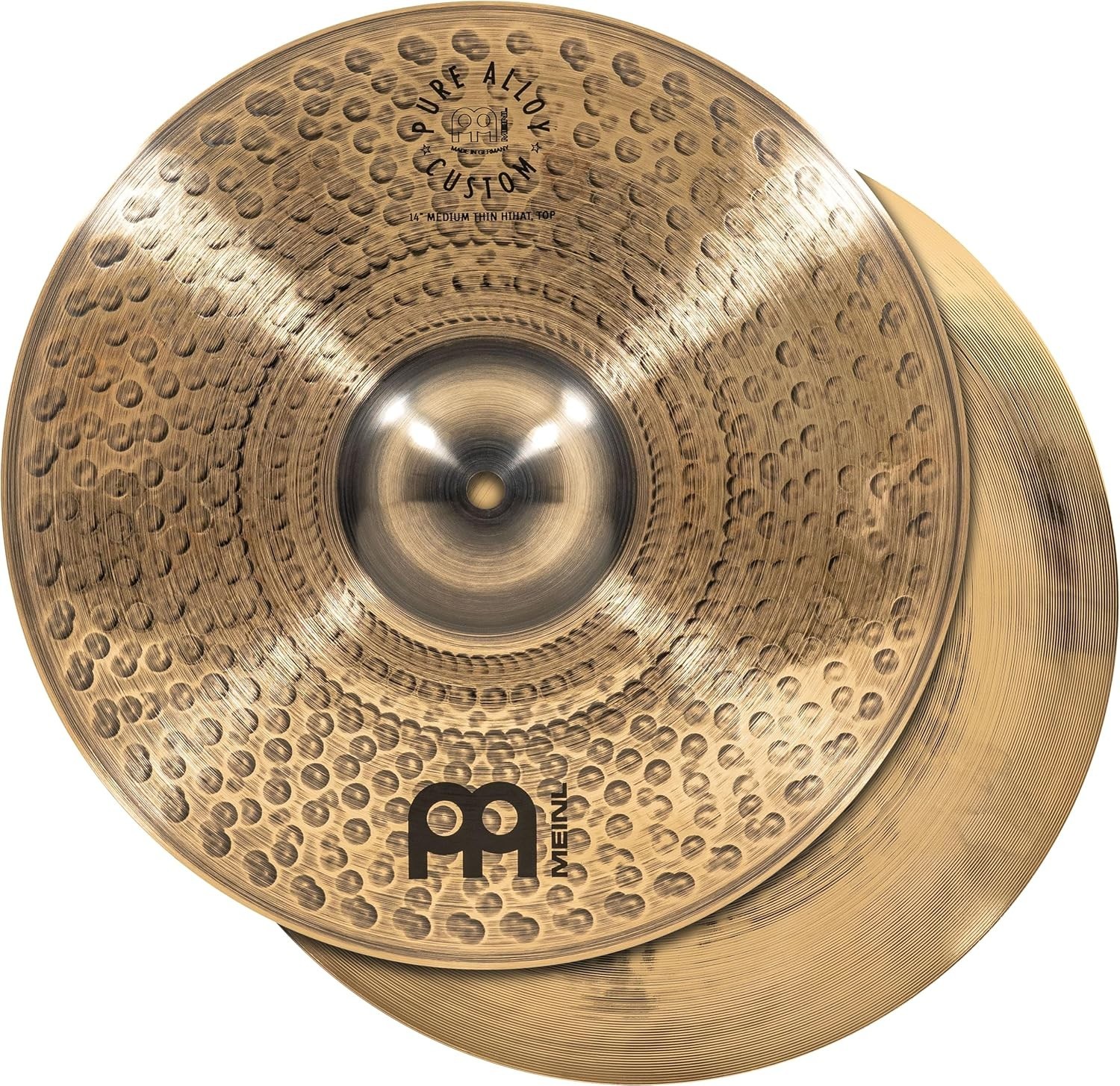 Meinl Cymbals 14" Medium Thin Hihats — Pure Alloy Custom — (PAC14MTH)