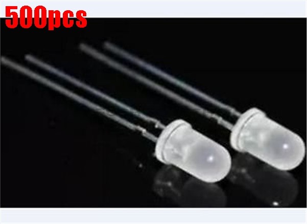 500Pcs Red Green Blue 5Mm Crystal Led Rgb Rainbow Slow Flashing Flash ai