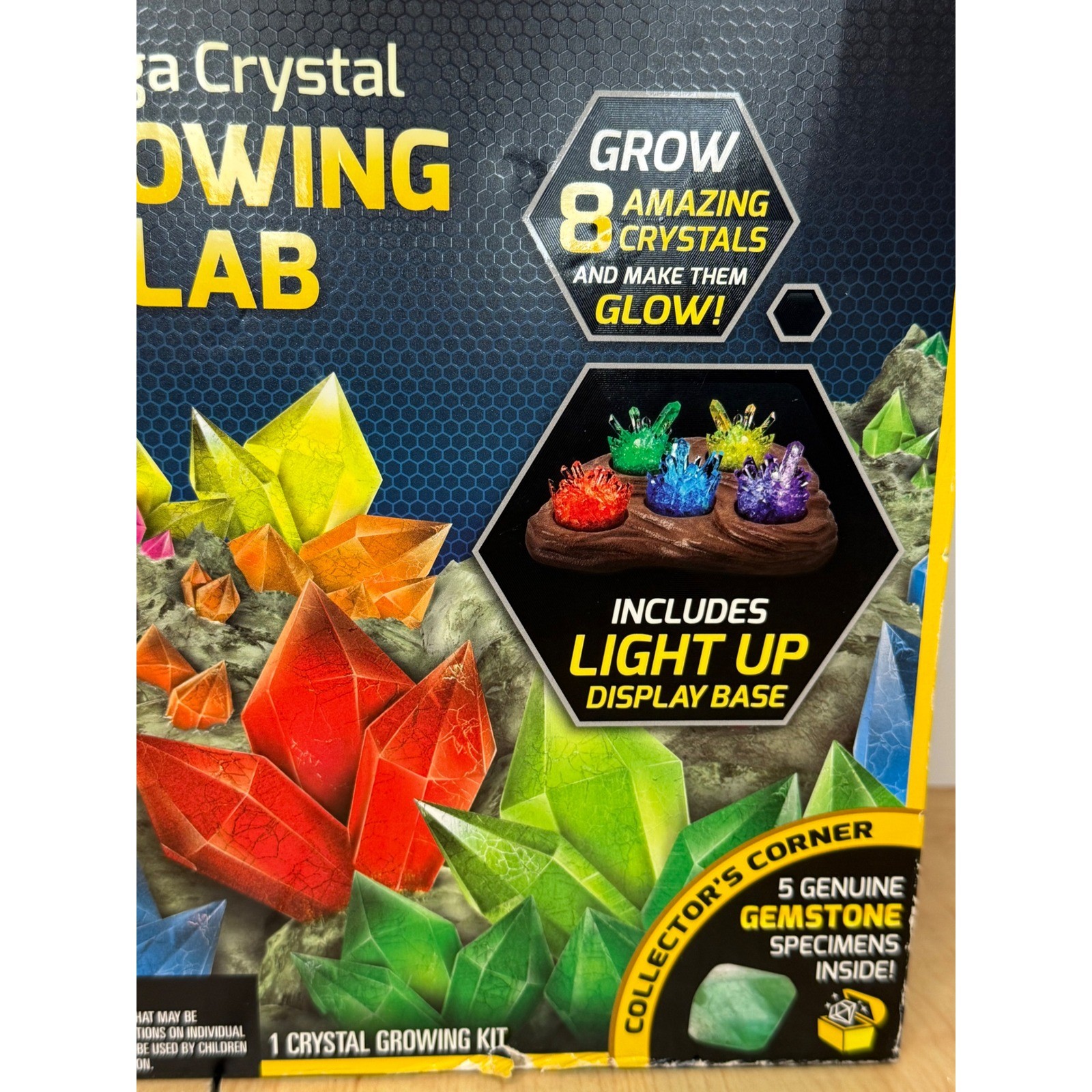 National Geographic Mega Crystal Growing Lab STEM Kit with Light Up Display Base