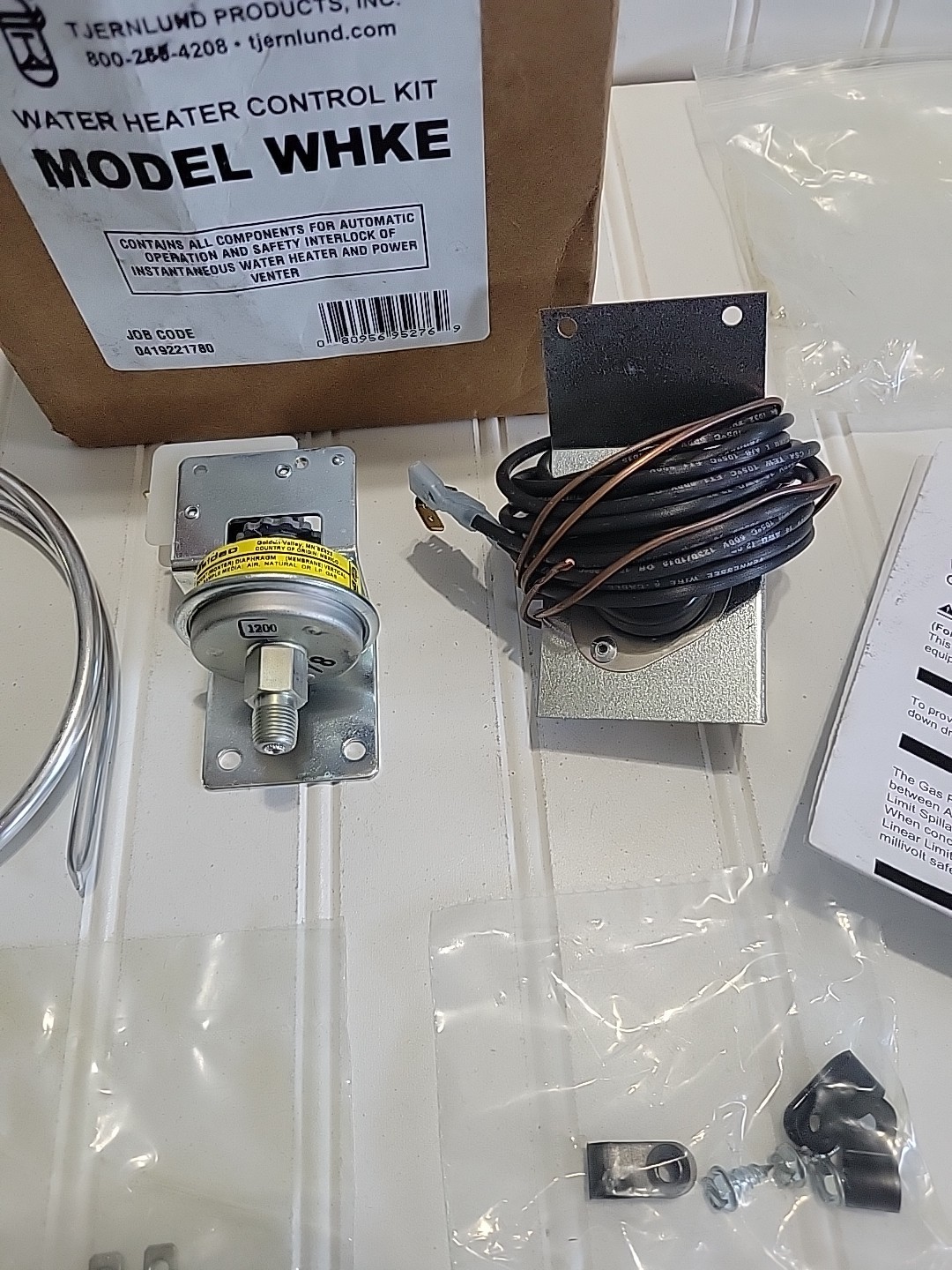 Tjernlund WHKE Water Heater Control Kit For Interlocking Only UC1 MAC1E or MAC4E