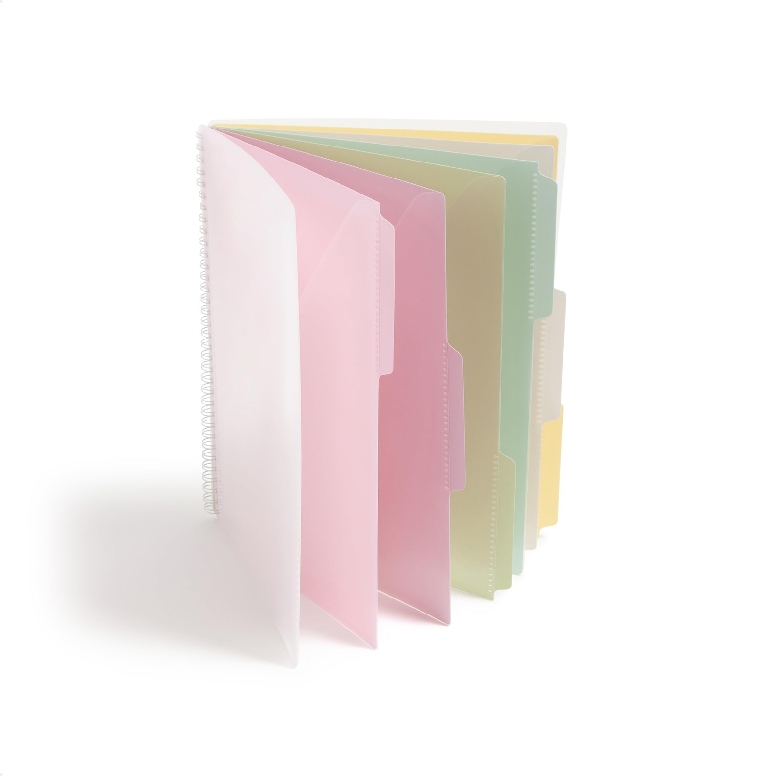 Poly Project Organizer, 6 Tabs, 12 Pockets, Letter Size, Pastel (89208) (Pack...