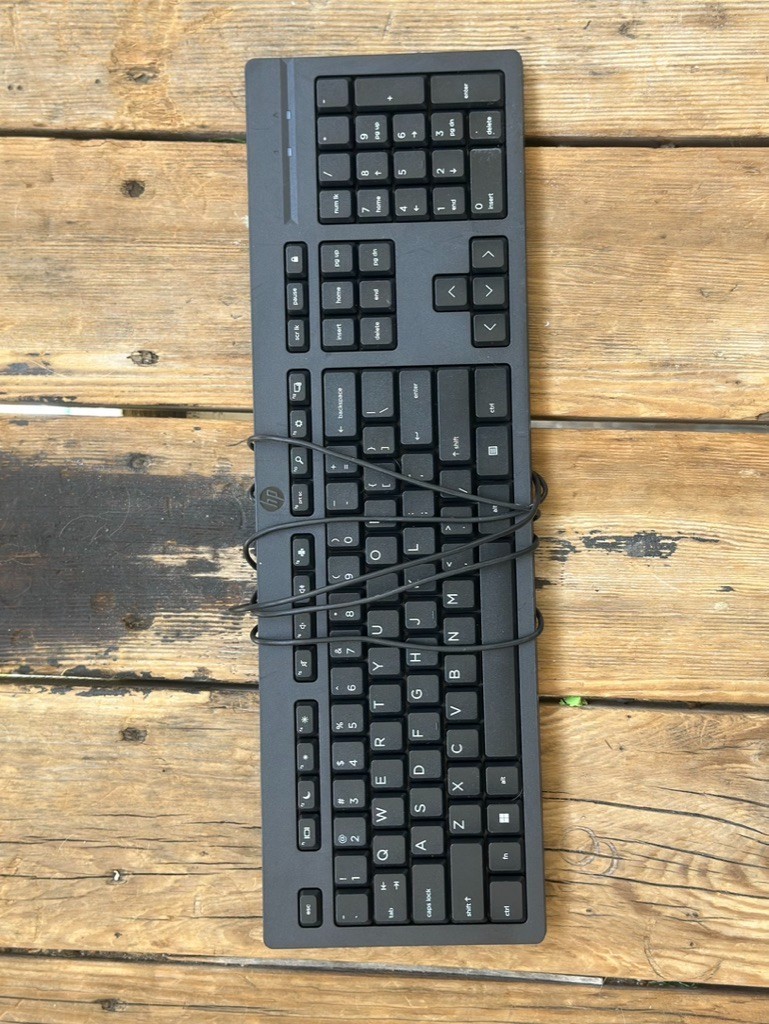 HP 125 Wired Keyboard - Model #TPA-L001K - Black - Tested