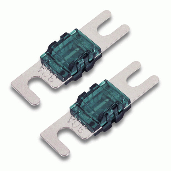 T-Spec V8-MANL30 Mini Anl Style 30 Amp Heavy Duty Fuse Nickel Plated - Pack Of 2