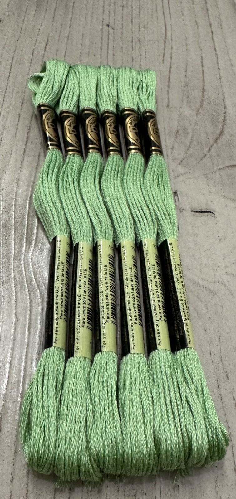 Pistachio Green #164 DMC Mouline Special 25 Embroidery Floss 8M Lot of 6
