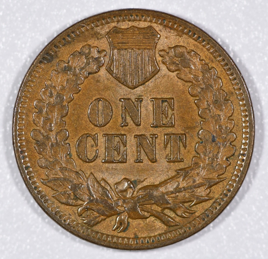1903 "Indian Head" One Cent Bronze Coin Var 3, Extra Fine