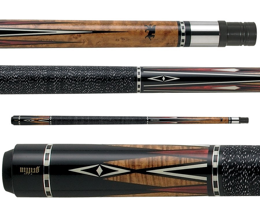 Griffin GR17 Two-Piece 58 in. Billiards Pool Cue Stick 18 - 21 oz
