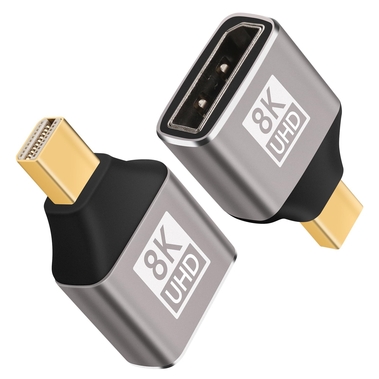 8K 1.4 Mini DisplayPort to 2 Pack, DP (Male) (Female)