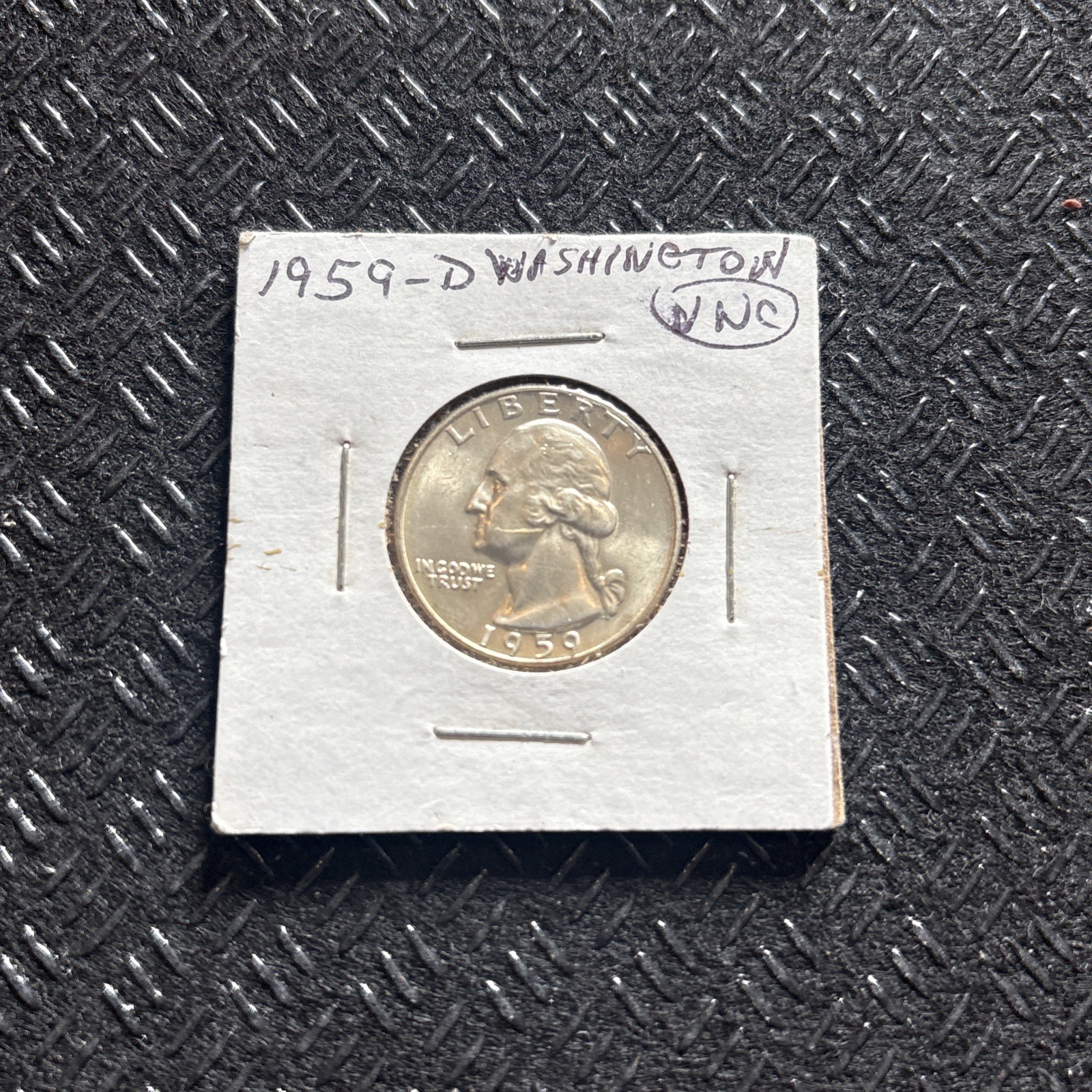 1959 D Washington Quarter Uncirculated 90% Silver 25c