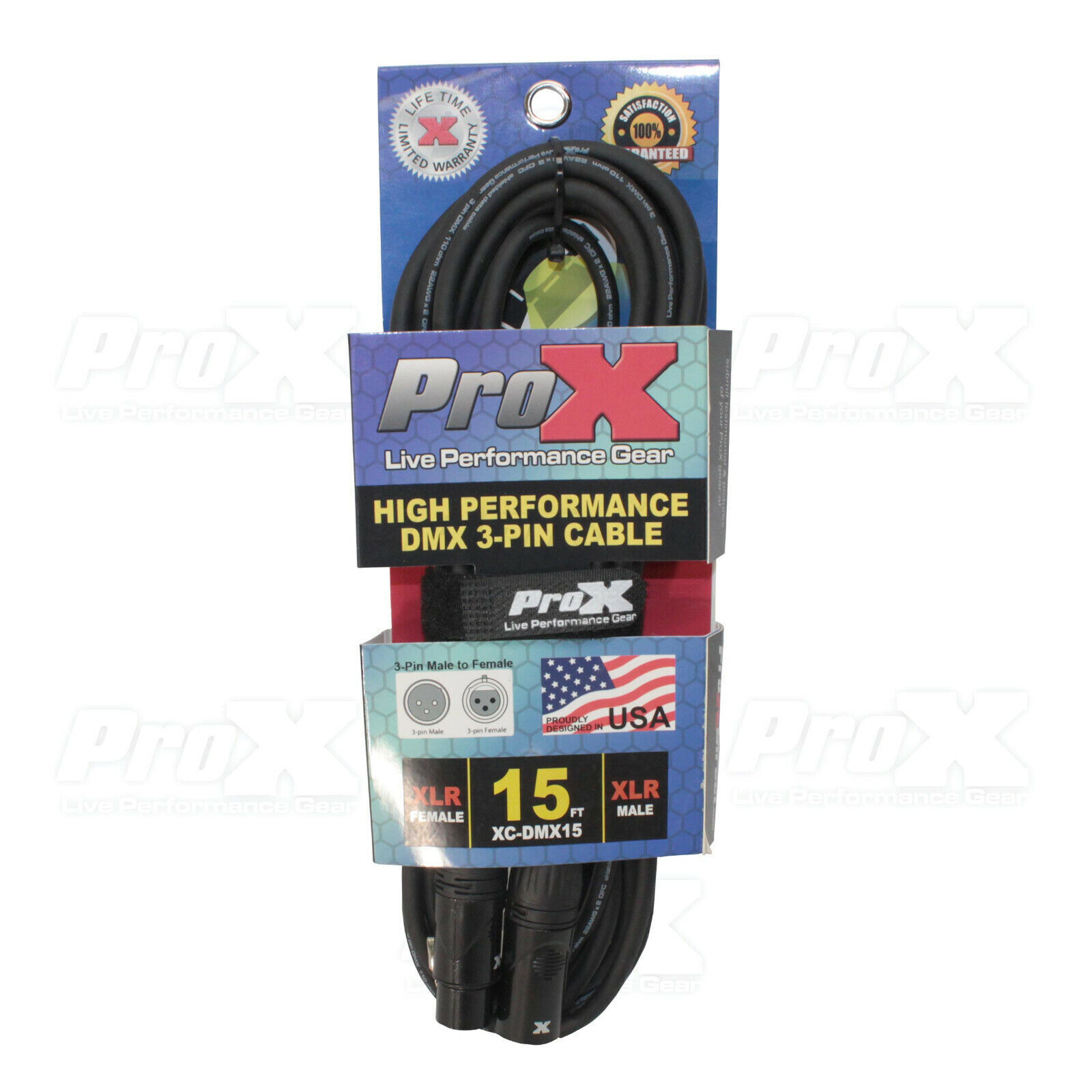 20 Prox 3 Pin DMX 15 ft Stage quality Par Lighting Cables