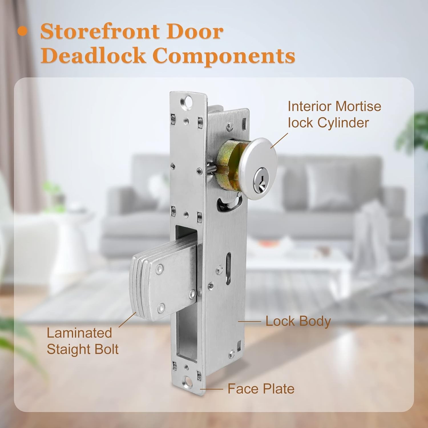 Storefront Door Mortise Lock Bolt Deadbolt w/ 2 Cylinders Adams Rite Cam SC1-TT