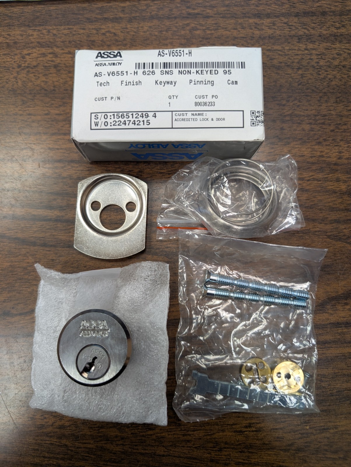 ASSA V6551 Rim Cylinder Non-Pinned