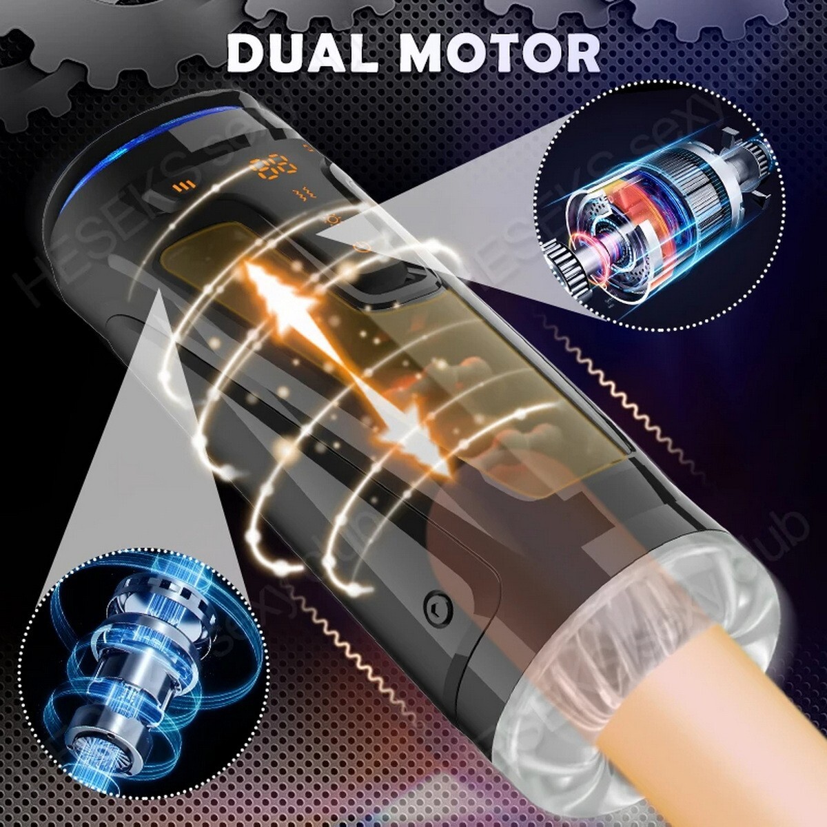 Male Masturbaters Automatic HandsFree Thrusting Cup Heating Stroker Lubricants