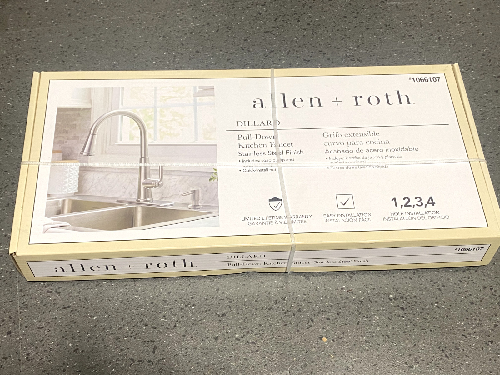 Allen + Roth Dillard High Arc Pull Down Kitchen Faucet - stainless steel