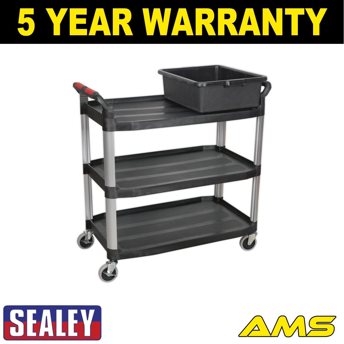 Sealey Composite Workshop Trolley 3-Level/3 Wall CX310