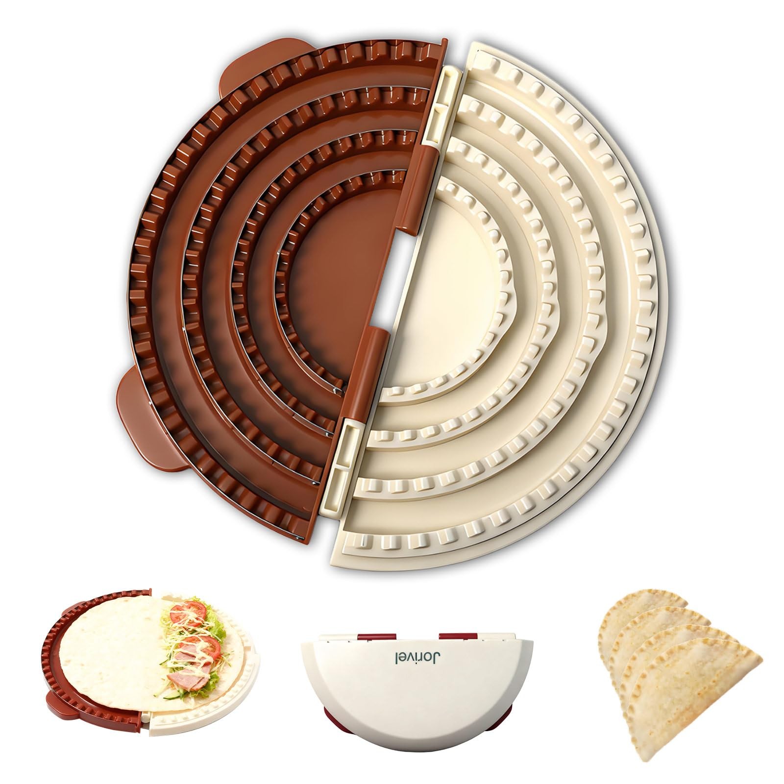 4-in-1 Tortilla Sealer w/Stainless Steel Edge for 4/6/8/10 Inch Flour Tortill...