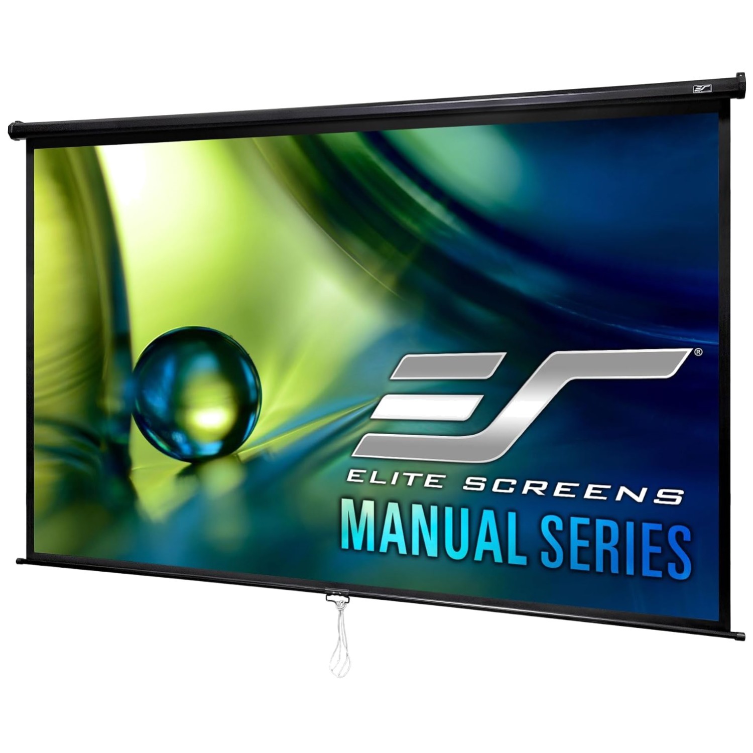 80-Inch Pull Down Projector Screen, 16:9 Aspect Ratio