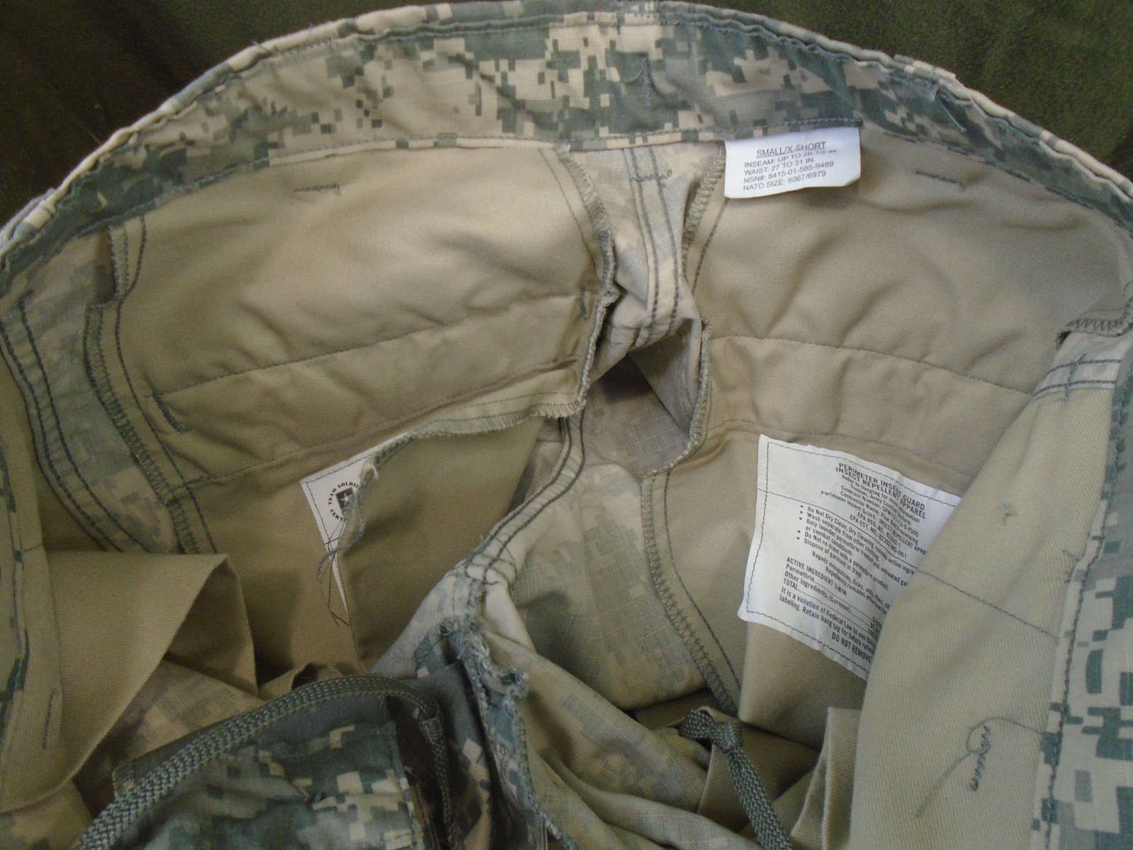 US Military Army Combat Uniform ACU Pants Size Small X-Short 2013 New USA 256-K