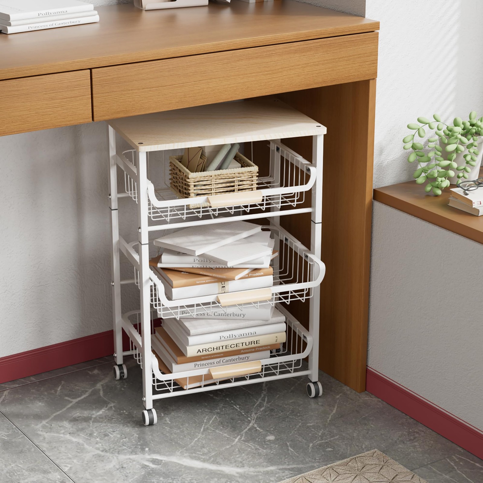 Best NiuYichee 4-Layer Fruit Basket Kitchen Food Organizer and Rack, Stackable