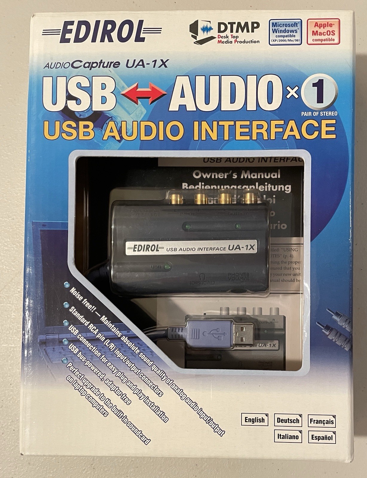 Edirol UA-1X USB Audio Interface RCA in/out, Optical out