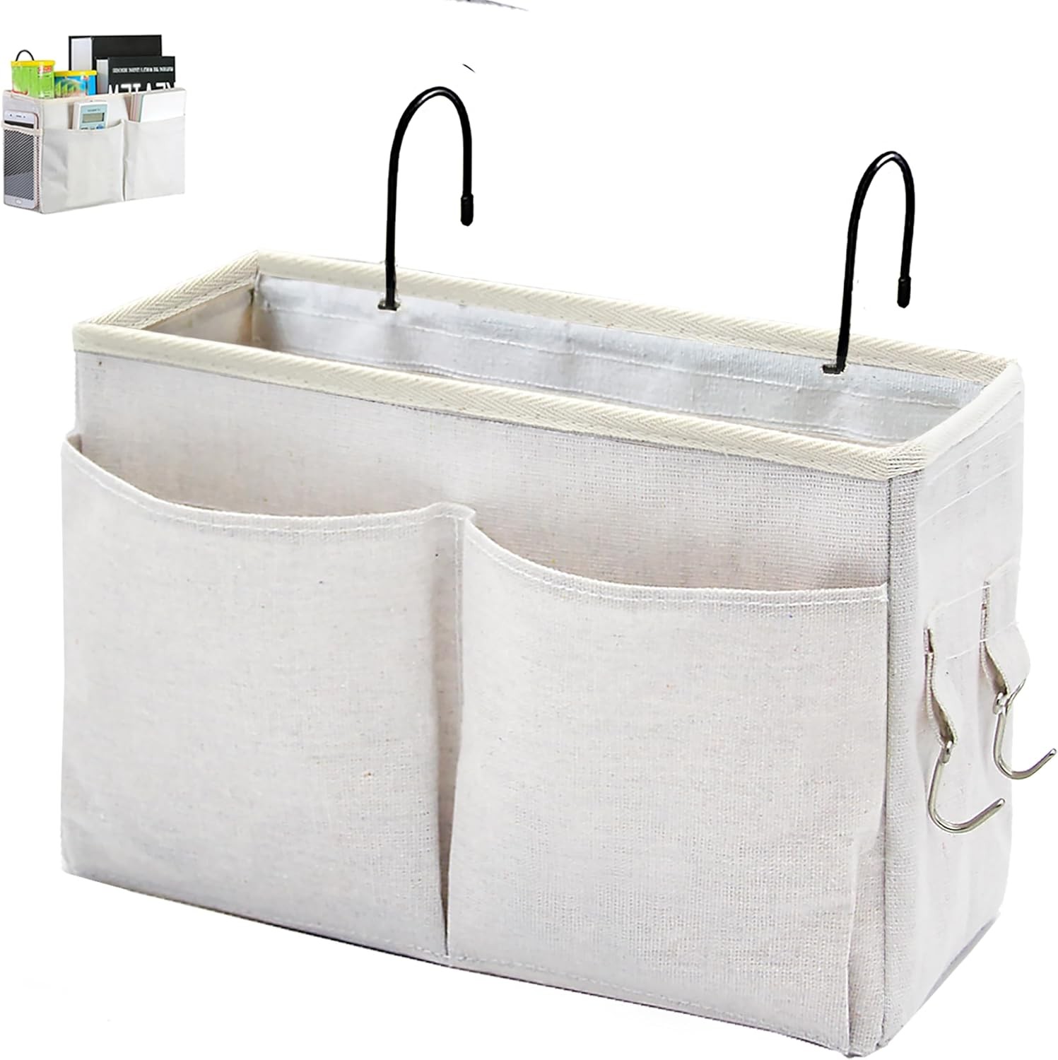 Multi Function Bedside Caddy Holds Books Glasses Phone