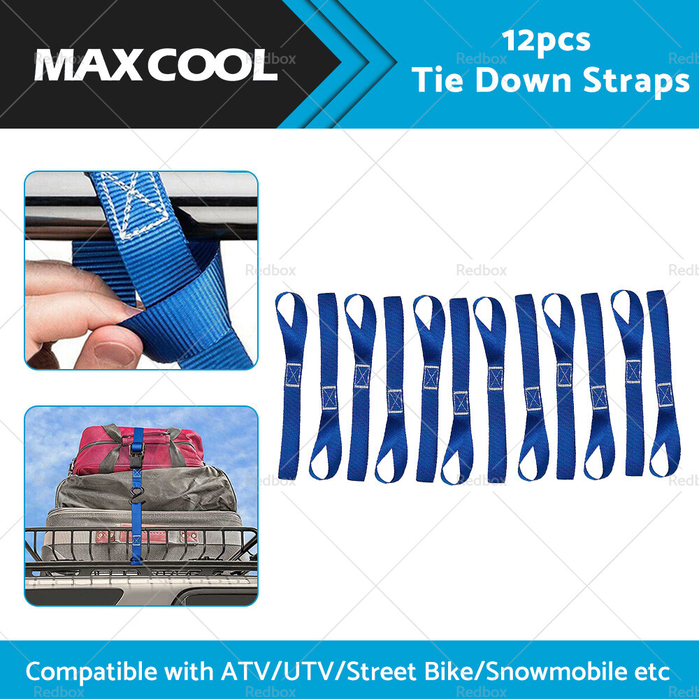 12 Pcs Soft Loop Tie Down Straps Lashing Strap Suitable for Motorcycle Dirt Bike