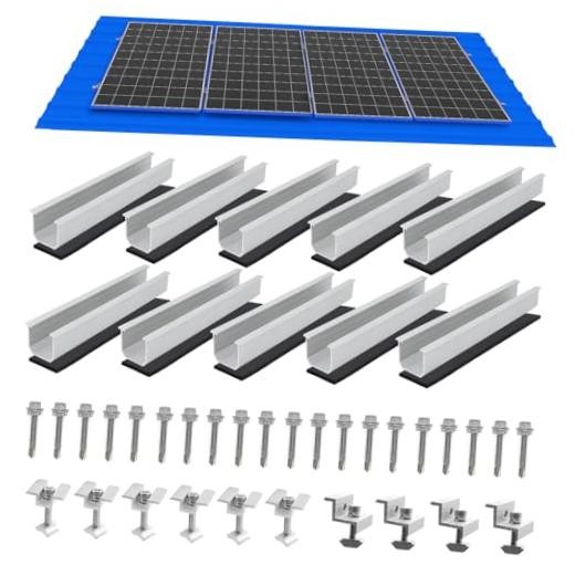 Solar Panel Mounting Brackets, Roof Mount Kit, Rails and Clamps 4pc-panel