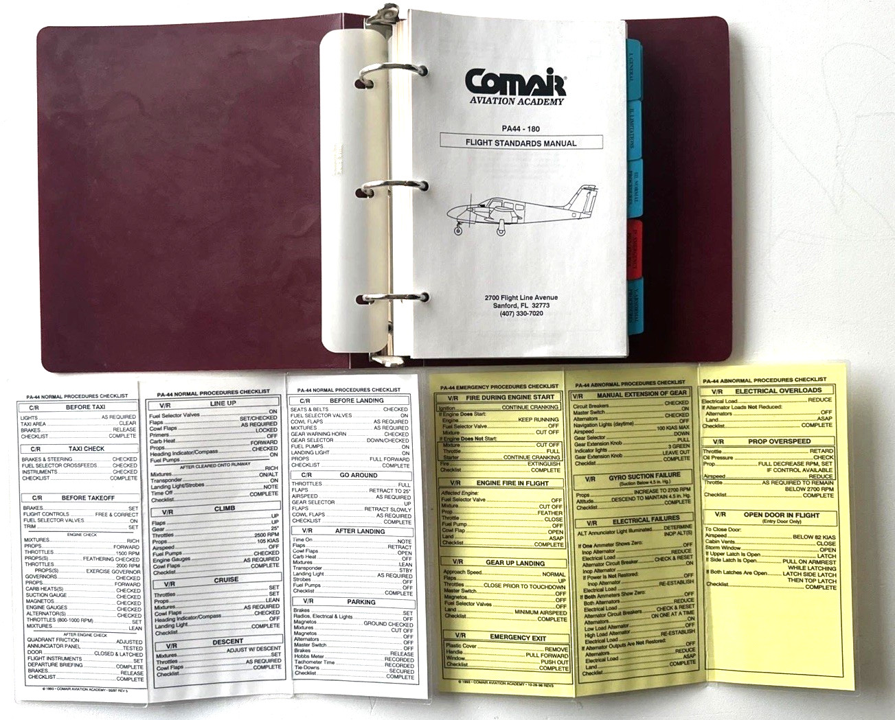 Comair PIPER PA44-180 Flight Standards Manual *EXCELLENT*