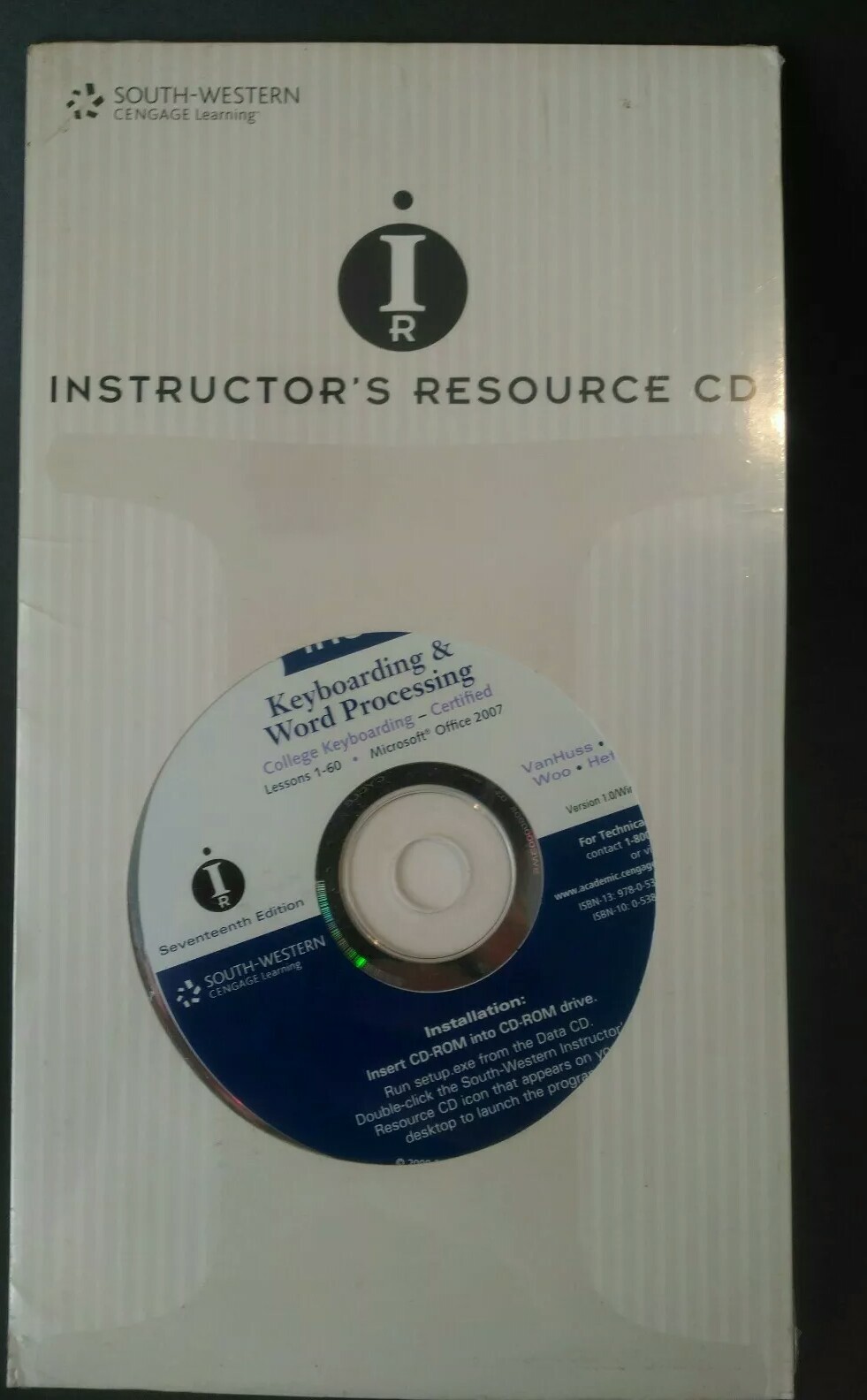Instructor's Resource CD South-Western Cengage Learning Keyboarding & Word Proce
