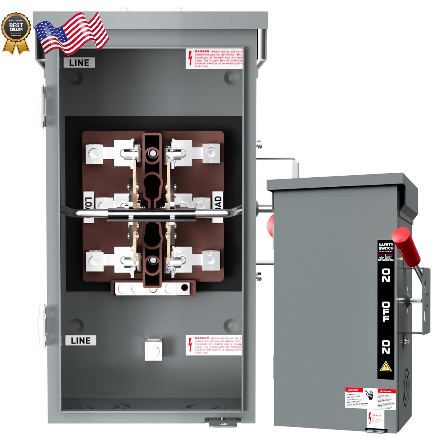 200A Manual Generator Transfer Switch,Heavy Duty 48000W General Double Throw