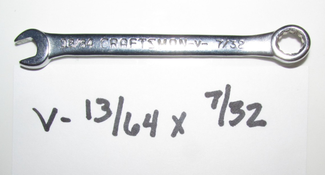 Craftsman Combination SAE 12 Point Wrench V Series 13/64 x 7/32