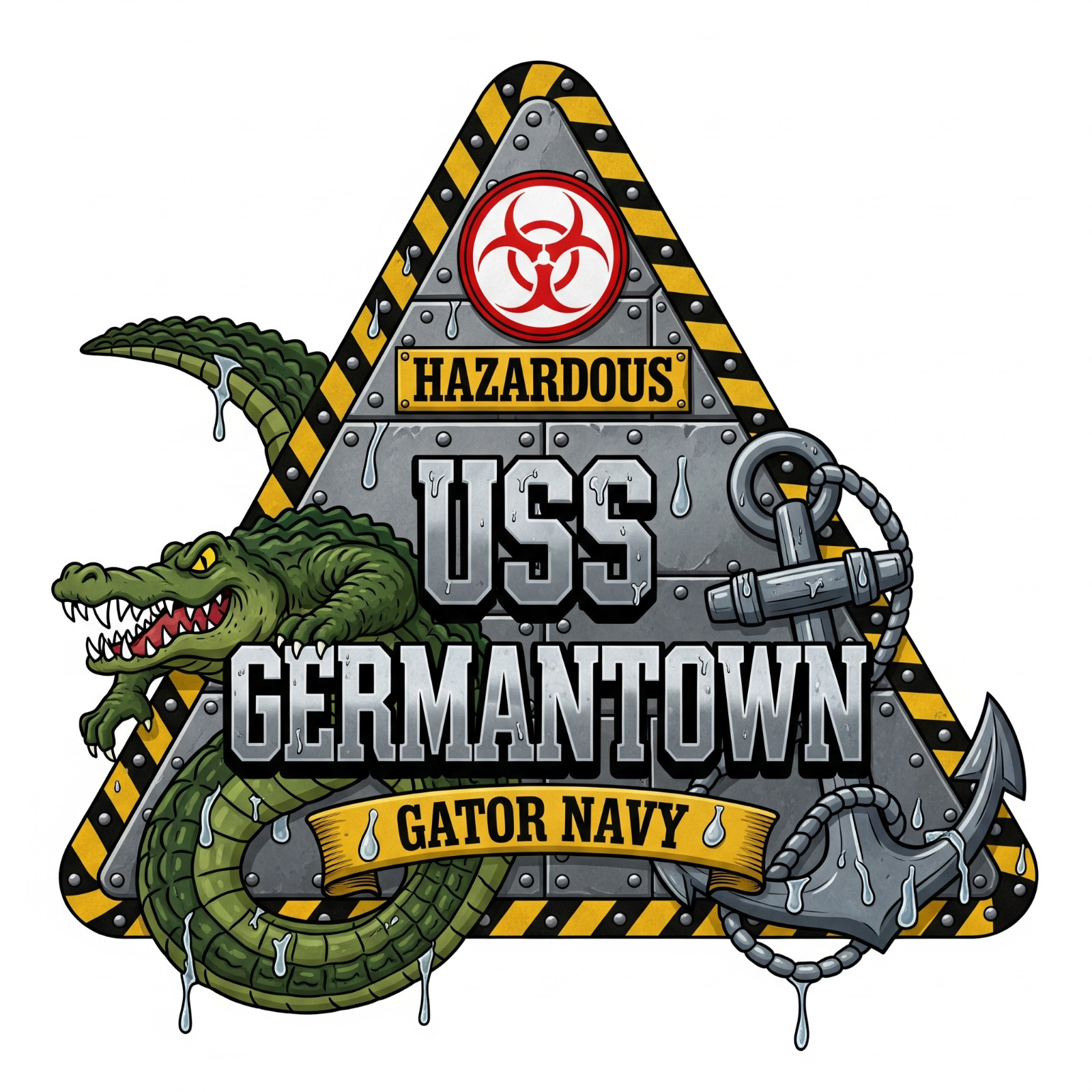USS Germantown Shirt - USN Veteran - Best Military Printed Art T-Shirt