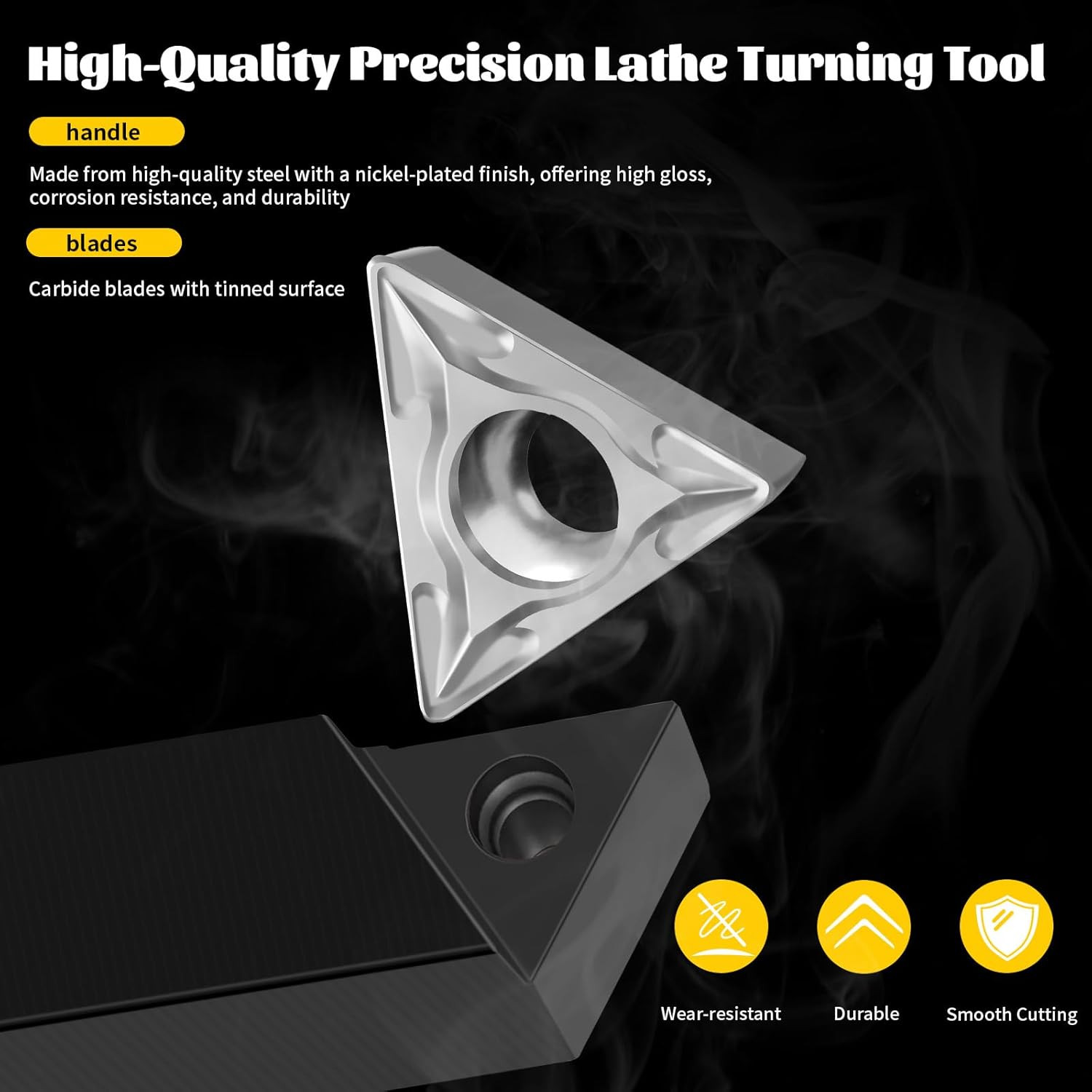 Metal Lathe Cutting Tools,5 Sets of 5/16" Carbide Metal Cutting Tool Bits Kit...