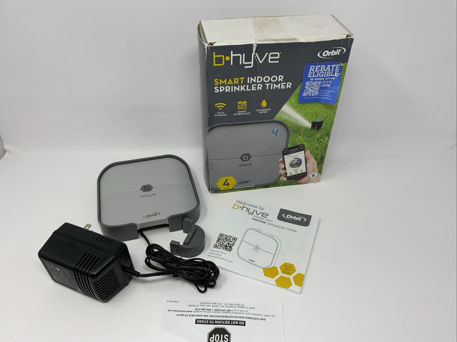 Orbit B-Hyve 4 Station Smart Wi-Fi Indoor Smart Water Sprinkler Timer 57915