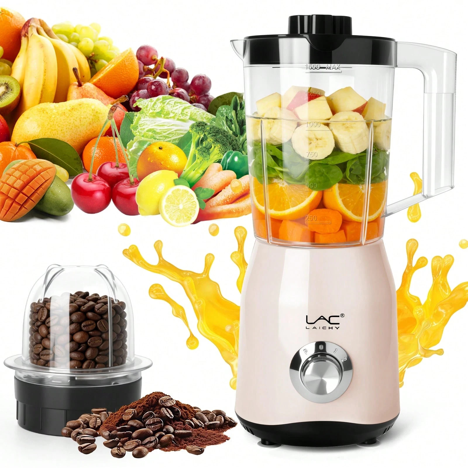 New LAC Personal Blender 54oz Smoothie Grinder Set Stylish Power For Daily Joy