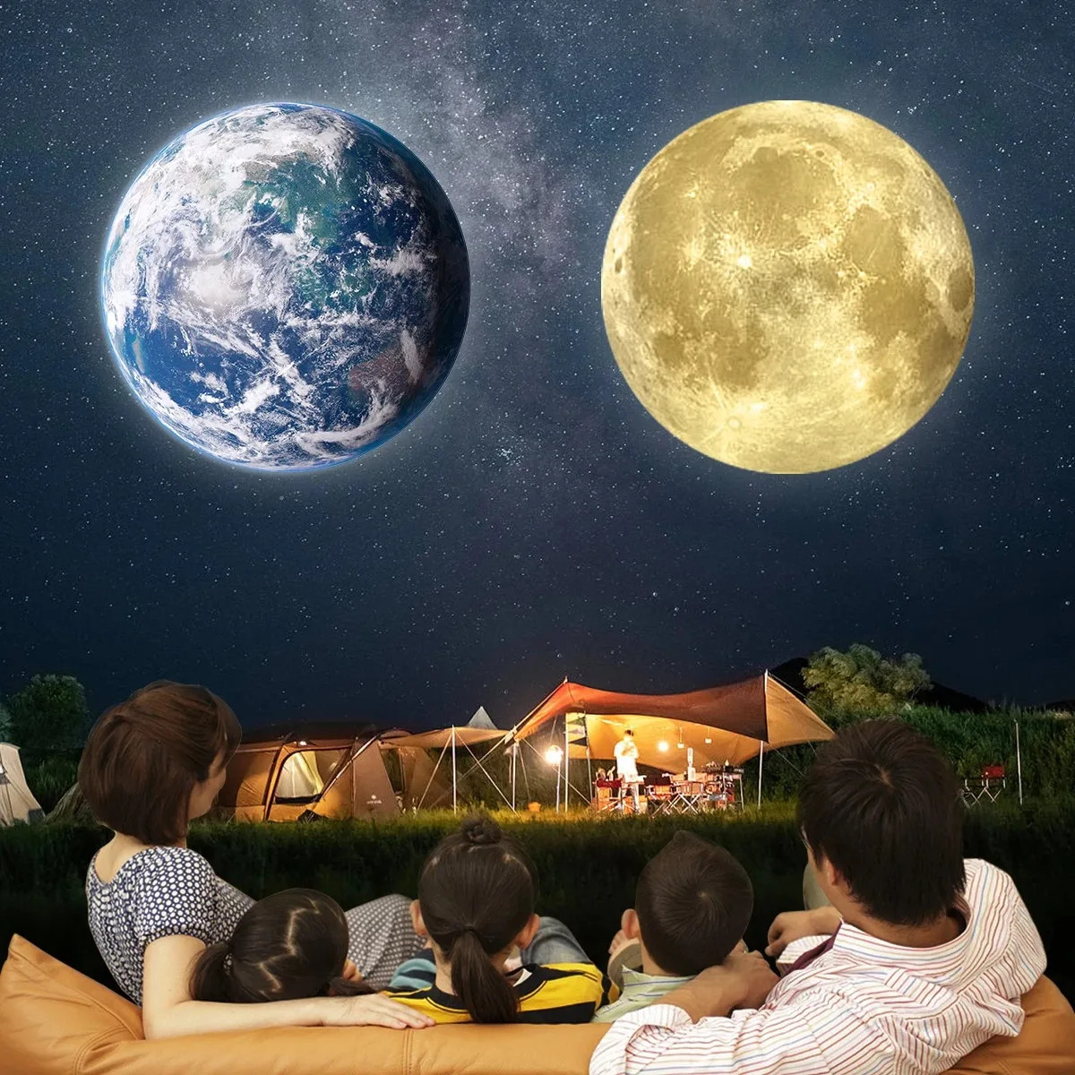 USB Ceiling Moon Earth Projection Light Starry Sky Lamp Night Light