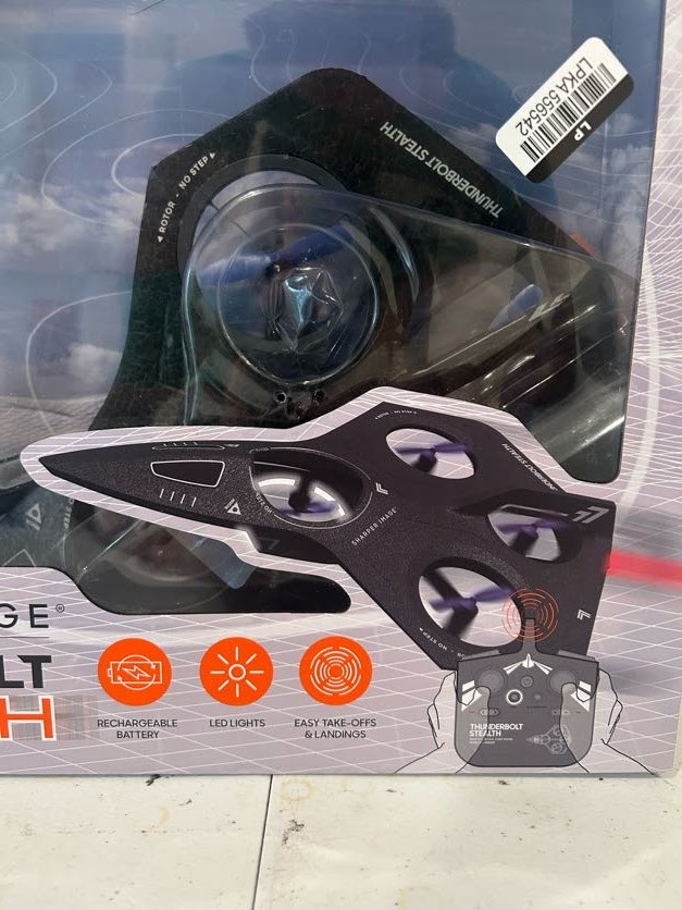 Sharper Image Thunderbolt Stealth Drone Gyro-Fly Rechargeable With Flight Assist