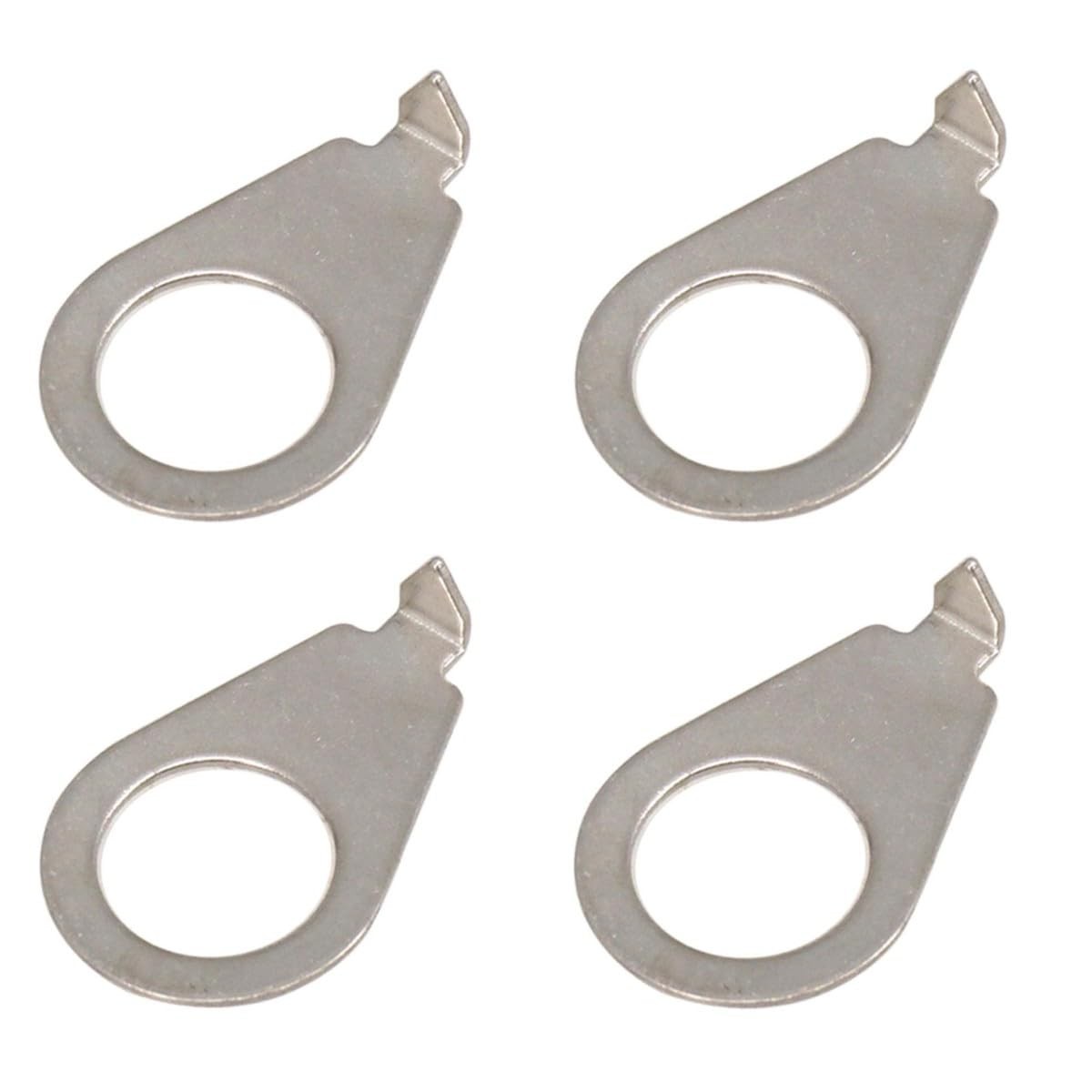 CCeCCe 4 Pack 3/8" Guitar Knobs Pointer Indicator Plates Silver