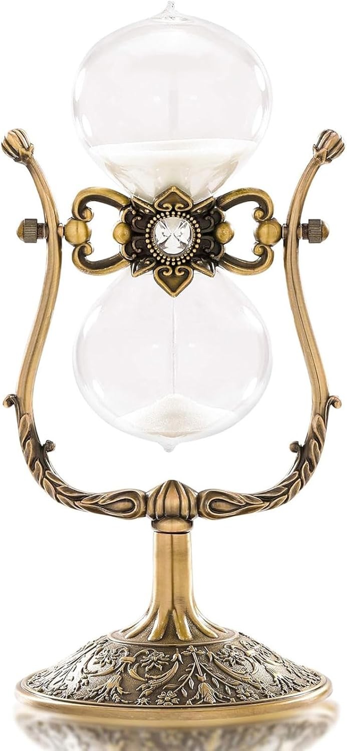 Hourglass Timer Sand Clock 60 Minutes,360°Rotating Large Vintage Sandglass Timer