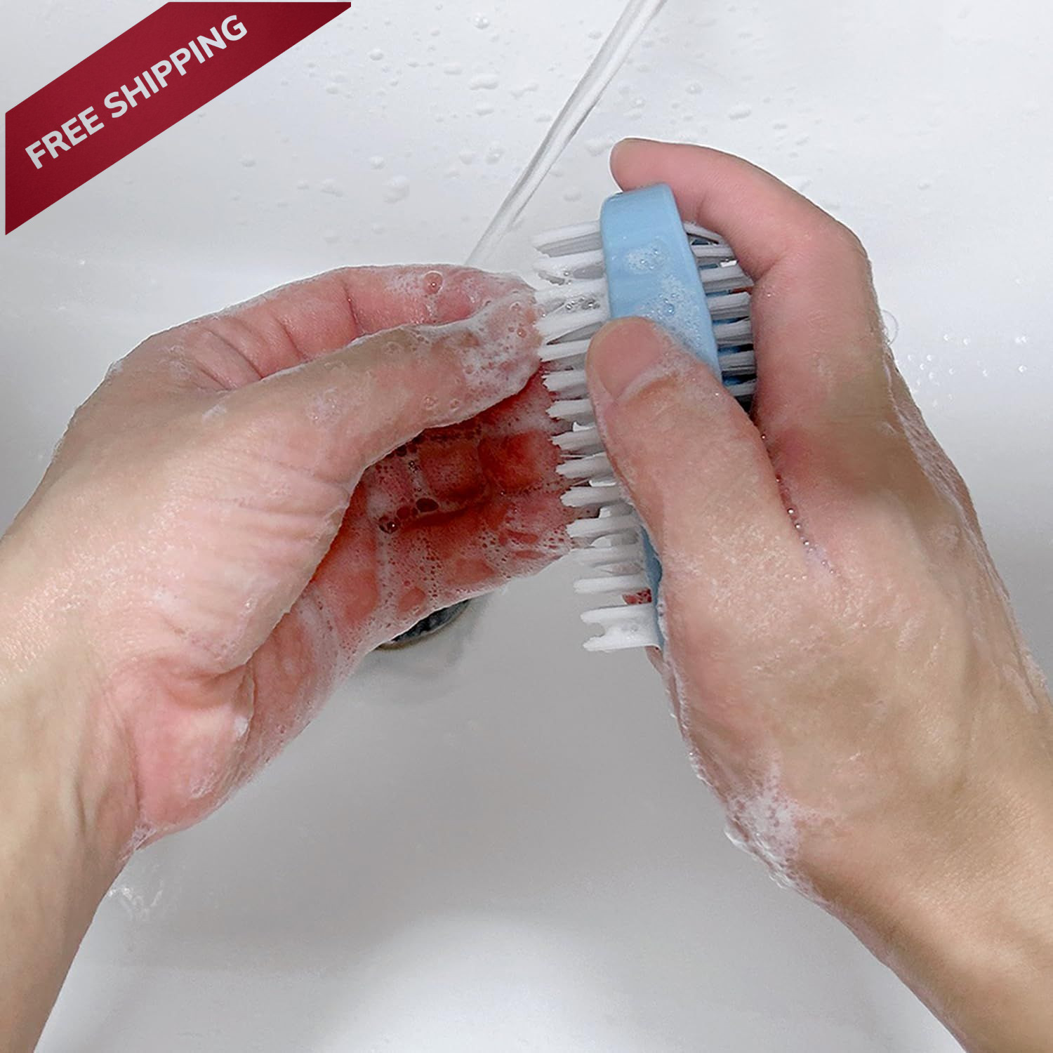 Nail Brush for Cleaning Fingernails Two Sided Hand Fingernail Blue,white