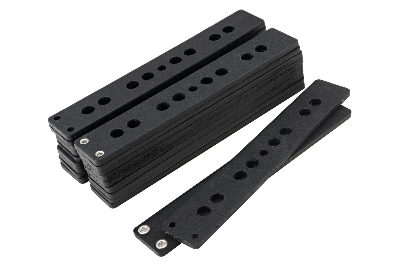 Jazz Bass Bridge Pickup Flatwork Set for .187" diameter magnets - 10 pack