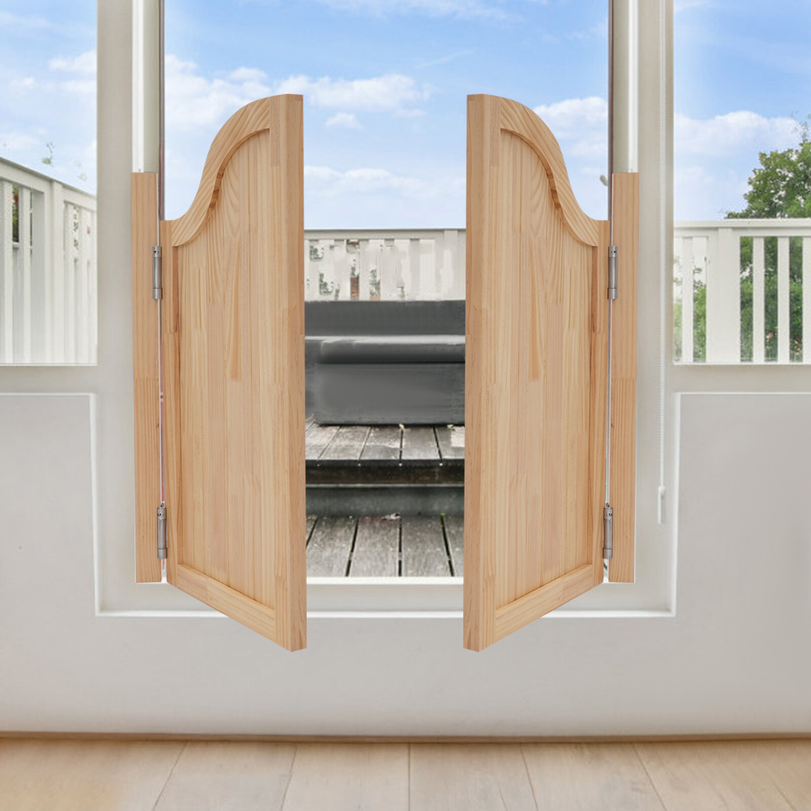Partition Door 100*90cm/39.37*35.43in for Shop Entrance Partition Decor Door