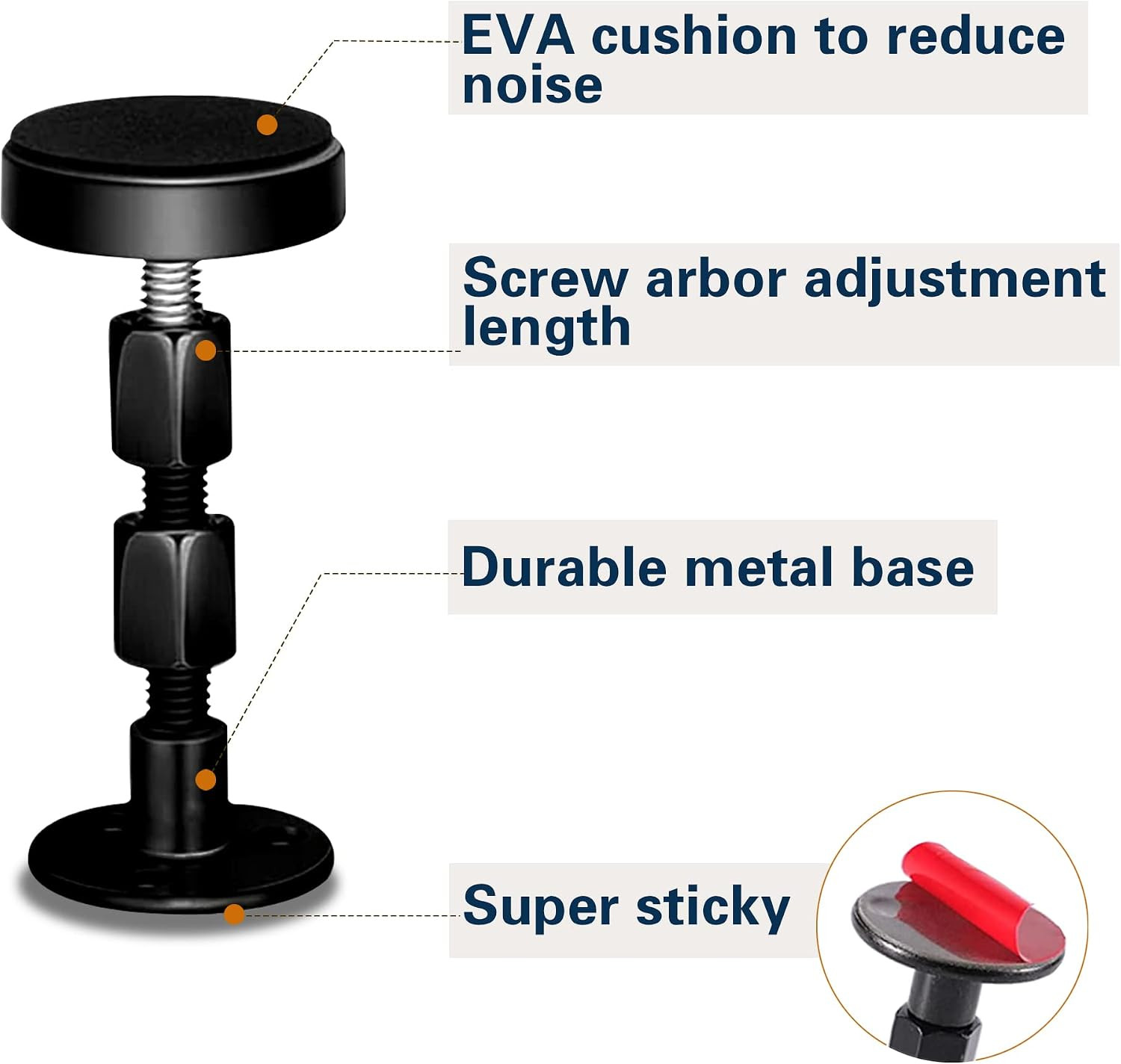 4PCS Headboard Stoppers for Wall, Adjustable Bed Frame Anti-Shake Tool, Bed W...